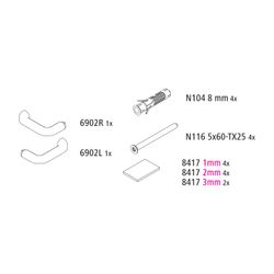 Kermi Montagekleinteile Set, EBLI041, Schwarz Soft, 2539369... KERMI-2539369 4051484928669 (Abb. 1)