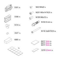 Kermi Montagekleinteile Set, EBNI001, 2535463... KERMI-2535463 4051484927396 (Abb. 1)