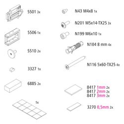 Kermi Montagekleinteile Set, EBNI001, 2535463... KERMI-2535463 4051484927396 (Abb. 1)