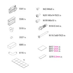 Kermi Montagekleinteile Set ZBNI001, Chrom, 2535465... KERMI-2535465 4051484927419 (Abb. 1)