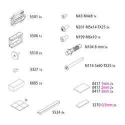 Kermi Montagekleinteile Set, EBNI004, 2535698... KERMI-2535698 4051484927556 (Abb. 1)