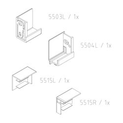 Kermi Wandwinkel Set links, EBNI010, Chrom, 2535869... KERMI-2535869 4051484927624 (Abb. 1)