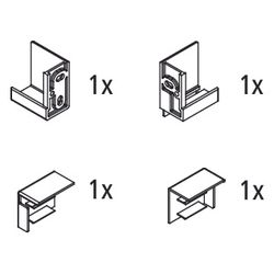 Kermi Wandwinkel Set rechts, EBNI011, Chrom, 2535871... KERMI-2535871 4051484927631 (Abb. 1)