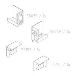 Kermi Wandwinkel Set rechts, EBNI011, Chrom, 2535871... KERMI-2535871 4051484927631 (Abb. 1)