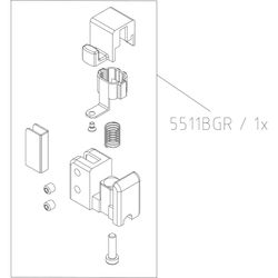 Kermi Aushängemechanismus Set rechts für Gleittür 2-teilig bodenfrei mit Festfeld, EBNI0... KERMI-2535876 4051484927662 (Abb. 1)