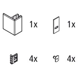 Kermi Eckwinkel Set links, EBNI015, Chrom, 2535878... KERMI-2535878 4051484927679 (Abb. 1)