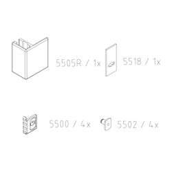 Kermi Eckwinkel Set rechts, EBNI016, Chrom, 2535880... KERMI-2535880 4051484927686 (Abb. 1)
