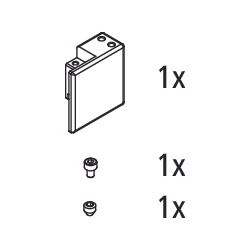 Kermi Verbinder Set links für Wandstütze Gleittür 2-teilig mit Festfeld, EBNI019, Chrom,... KERMI-2535886 4051484927716 (Abb. 1)