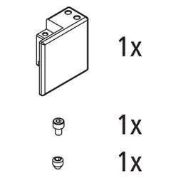 Kermi Verbinder Set links für Wandstütze Gleittür 2-teilig mit Festfeld, EBNI019, Chrom,... KERMI-2535886 4051484927716 (Abb. 1)