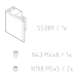 Kermi Verbinder Set rechts für Wandstütze, EBNI020, Chrom, 2535888... KERMI-2535888 4051484927723 (Abb. 1)