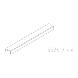 Kermi Abdeckung Set Verstellung für Führungsprofil oben Gleittür 2-teilig bodenfrei mit ... KERMI-2535890 4051484927730 (Abb. 1)