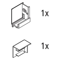 Kermi Wandwinkel Set links, EBNI022, Chrom, 2535899... KERMI-2535899 4051484927815 (Abb. 1)