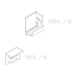 Kermi Wandwinkel Set links, EBNI022, Chrom, 2535899... KERMI-2535899 4051484927815 (Abb. 1)