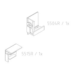 Kermi Wandwinkel Set rechts, EBNI023, Chrom, 2535901... KERMI-2535901 4051484927822 (Abb. 1)