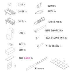 Kermi Montagekleinteile Set ZBPE002, Chrom, 2535658... KERMI-2535658 4051484927518 (Abb. 1)