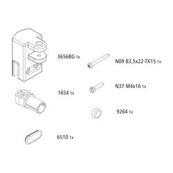 Kermi Glasaufnahme Set, EBPE021, Chrom, 2539096... KERMI-2539096 4051484928218 (Abb. 1)