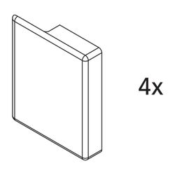 Kermi Abdeckungen Set für Gelenkbeschläge für RAYA-Türen, EBRA012, Silber Hochglanz, 253... KERMI-2534452 4051484924128 (Abb. 1)
