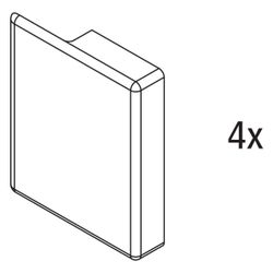 Kermi Abdeckungen Set für Gelenkbeschläge für RAYA-Türen, EBRA012, Silber Hochglanz, 253... KERMI-2534452 4051484924128 (Abb. 1)