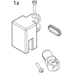 Kermi Stabilisierung Kopf Set, EBRA013, Silber Mattglanz, 2534456... KERMI-2534456 4051484924159 (Abb. 1)