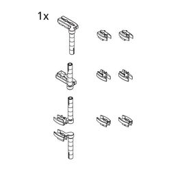 Kermi Gelenke Set für Faltwand 2-flügelig, EBV2001, Silber Mattglanz, 2533864... KERMI-2533864 4051484922131 (Abb. 1)