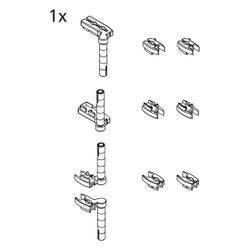 Kermi Gelenke Set für Faltwand 2-flügelig, EBV2001, Silber Mattglanz, 2533864... KERMI-2533864 4051484922131 (Abb. 1)