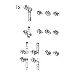 Kermi Gelenke Set für Faltwand 3-flügelig, EBV2002, Silber Mattglanz, 2533868... KERMI-2533868 4051484922155 (Abb. 1)