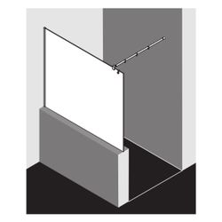 Kermi Walk-In Wall Filia TPF 2000x1400x18mm ESG Klar 8mm Silber Hochglanz Anschlag... KERMI-FITPF14020VAK 4051484379218 (Abb. 1)