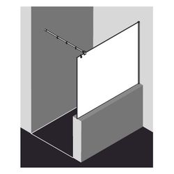 Kermi Walk-In Wall Filia TPF 2000x1400x18mm ESG Klar 8mm Silber Hochglanz Anschlag... KERMI-FITPF14020VAK 4051484379218 (Abb. 1)