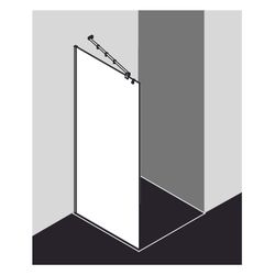 Kermi Walk-In Wall Filia TPG 2000x1170x18mm ESG Klar 8mm Silber Hochglanz Anschlag... KERMI-FITPG11720VAK 4051484379638 (Abb. 1)