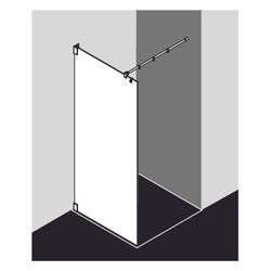 Kermi Walk-In Wall Filia TWF 2000x800x18mm ESG Klar 8mm Silber Hochglanz Anschlag ... KERMI-FITWF08020VAK 4051484380276 (Abb. 1)