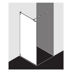 Kermi Walk-In Wall Filia TWF 2000x800x18mm ESG Klar 8mm Silber Hochglanz Anschlag ... KERMI-FITWF08020VAK 4051484380276 (Abb. 1)