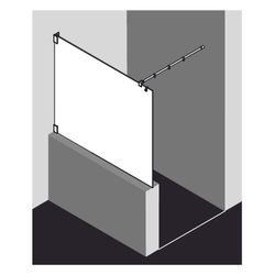 Kermi Walk-In Wall Filia TWF 2000x800x18mm ESG Klar 8mm Silber Hochglanz Anschlag ... KERMI-FITWF08020VAK 4051484380276 (Abb. 1)