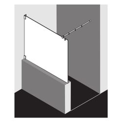Kermi Walk-In Wall Filia TWF 2000x800x18mm ESG Klar 8mm Silber Hochglanz Anschlag ... KERMI-FITWF08020VAK 4051484380276 (Abb. 1)