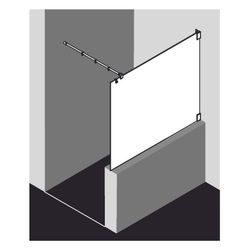 Kermi Walk-In Wall Filia TWF 2000x800x18mm ESG Klar 8mm Silber Hochglanz Anschlag ... KERMI-FITWF08020VAK 4051484380276 (Abb. 1)