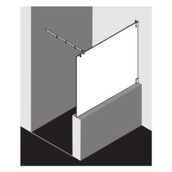 Kermi Walk-In Wall Filia TWF 2000x800x18mm ESG Klar 8mm Silber Hochglanz Anschlag ... KERMI-FITWF08020VAK 4051484380276 (Abb. 1)