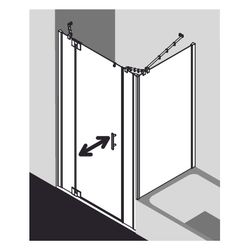 Kermi Duschkabine Filia XP Pendeltür 1F Festfeld 1GL 1850x1530x31mm ESG Klar 6mm S... KERMI-FX1GL15318VPK 4051484208709 (Abb. 1)