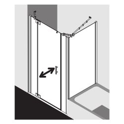 Kermi Duschkabine Filia XP Pendeltür 1F Festfeld 1GL 1850x1530x31mm ESG Klar 6mm S... KERMI-FX1GL15318VPK 4051484208709 (Abb. 1)