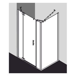 Kermi Duschkabine Filia XP Pendeltür 1F Festfeld 1GL 1850x1530x31mm ESG Klar 6mm S... KERMI-FX1GL15318VPK 4051484208709 (Abb. 1)