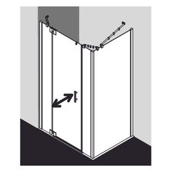 Kermi Duschkabine Filia XP Pendeltür 1F Festfeld 1GL 1850x1530x31mm ESG Klar 6mm S... KERMI-FX1GL15318VPK 4051484208709 (Abb. 1)