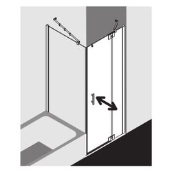 Kermi Duschkabine Filia XP Pendeltür 1F Festfeld 1WR 2000x1000x31mm ESG Klar 6mm S... KERMI-FX1WR10020VAK 4051484187431 (Abb. 1)
