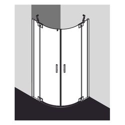 Kermi Pendeltür Filia XP Viertelkreis Festfeld P50 2000x900x31mm ESG Klar 6mm Silb... KERMI-FXP5009020VPK 4051484189961 (Abb. 1)