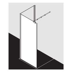 Kermi Walk-In Wall Filia XP TWF 2000x1400x31mm ESG Klar 8mm Silber Hochglanz Ansch... KERMI-FXTWF14020VPK 4051484192084 (Abb. 1)