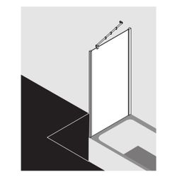 Kermi Seitenwand Filia XP verkürzt für Badewannen UVD 1600x750x30mm ESG Klar 6mm S... KERMI-FXUVD07516VPK 4051484387145 (Abb. 1)