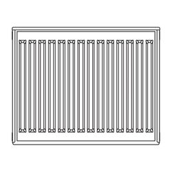 Kermi Profil-K therm-x2 FlachheizkörperTyp 33 Weiß Seidenglanz 700x155x1800mm mi... KERMI-FK0330701801N1K 4063769396803 (Abb. 1)