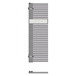 Kermi Credo Half round Badheizkörper 1805x46x600mm, Anschluss links, 800W bei 75... KERMI-E1N1A1800602L3K 4063769223185 (Abb. 1)