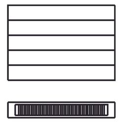 Kermi Heizwand horizontal lamelliert Typ 21 560x72x4800mm ohne Abdeckung 2908W b... KERMI-HHN2105648021AK 4051487039317 (Abb. 1)