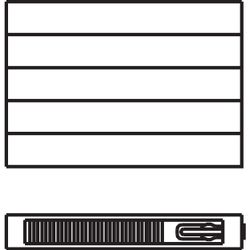 Kermi Heizwand horizontal mit Ventil lamelliert Typ 21 350x72x3400mm mit Abdecku... KERMI-HHV210353402R4K 4051487135897 (Abb. 1)