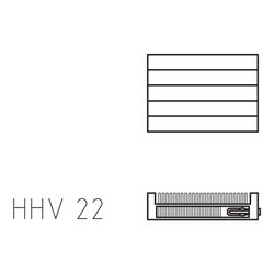 Kermi Ventil-Heizwand horizontal Typ 22 770x122x1900mm weiß mit Abdeckung Ausfüh... KERMI-HHV220771902R6K 4051487190469 (Abb. 1)