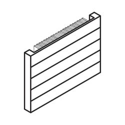 Kermi Heizwand horizontal lamelliert Typ 11 350x61x500mm, mit Abdeckung, 345W be... KERMI-HHN11035050214K 4051487020148 (Abb. 1)