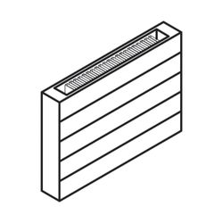 Kermi Heizwand horizontal lamelliert Typ 21 560x72x4800mm ohne Abdeckung 2908W b... KERMI-HHN2105648021AK 4051487039317 (Abb. 1)